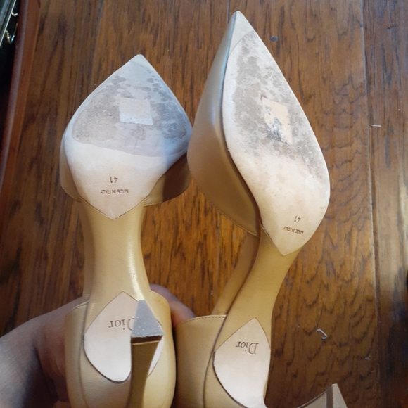 GORGEOUS Preowned CHRISTIAN DIOR Ja's EUR 41 US 10.5 Nude Slingback Heels. - Picture 4 of 7